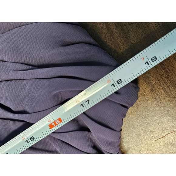 Alex Evenings Purple Chiffon Pleat Maxi Gown Size 16 New With Tags Formal Prom W - Picture 9 of 9